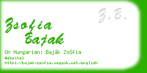zsofia bajak business card