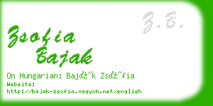 zsofia bajak business card